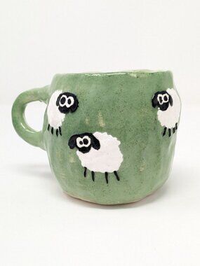 Handmade sheep mug